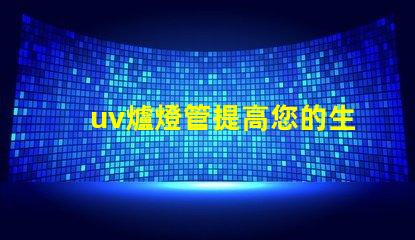 uv爐燈管提高您的生產(chǎn)效率的關(guān)鍵設(shè)備