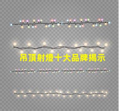 吊頂射燈十大品牌揭示市場上最受歡迎的選擇