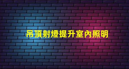 吊頂射燈提升室內照明的設計靈感