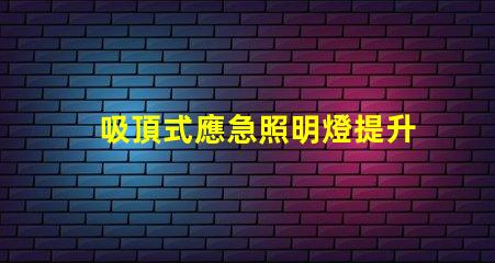 吸頂式應急照明燈提升安全感的關鍵照明解決方案