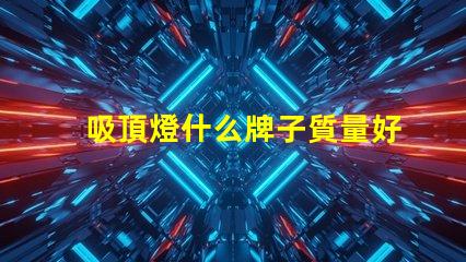 吸頂燈什么牌子質量好又實惠優質與經濟性的完美平衡