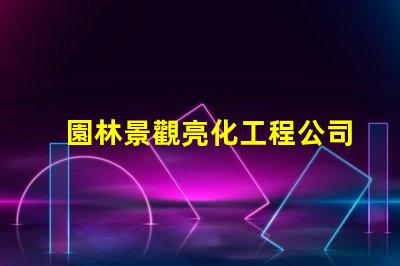 園林景觀亮化工程公司如何選擇專業公司提升項目價值