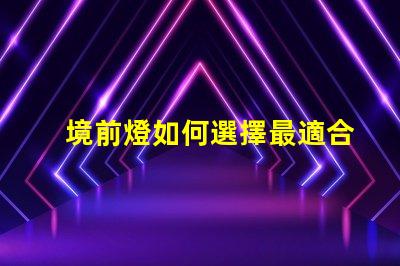 境前燈如何選擇最適合的境前燈以提升項目價值
