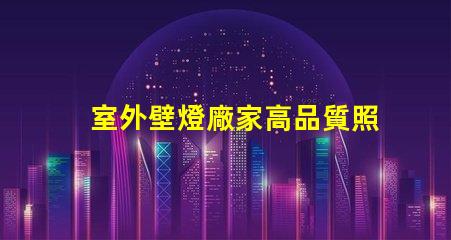 室外壁燈廠家高品質照明解決方案提供商,你準備好了嗎