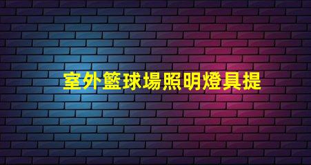 室外籃球場照明燈具提升場地安全與觀賽體驗的最佳選擇