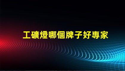 工礦燈哪個牌子好專家評測推薦最佳工礦燈