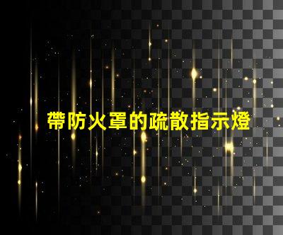 帶防火罩的疏散指示燈保障安全的緊急照明解決方案