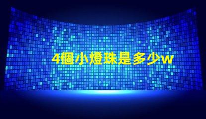 4個小燈珠是多少w