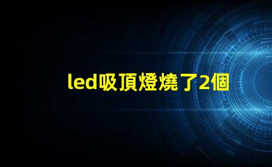 led吸頂燈燒了2個燈珠