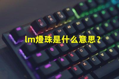 lm燈珠是什么意思？