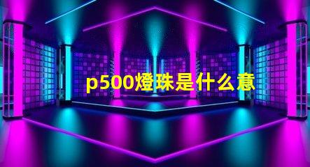 p500燈珠是什么意思