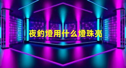 夜釣燈用什么燈珠亮
