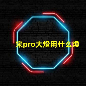 宋pro大燈用什么燈珠