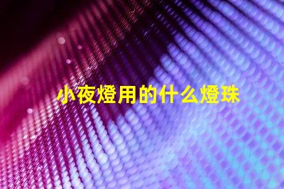 小夜燈用的什么燈珠