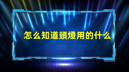怎么知道頭燈用的什么燈珠