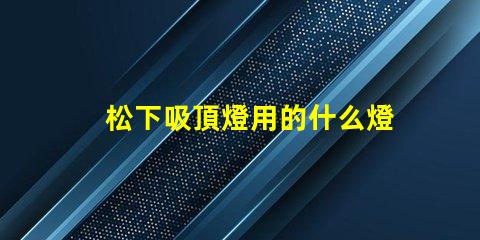 松下吸頂燈用的什么燈珠