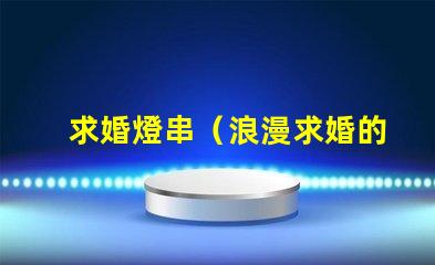 求婚燈串（浪漫求婚的最佳選擇）