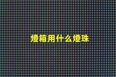 燈箱用什么燈珠
