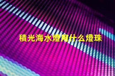 積光海水燈用什么燈珠