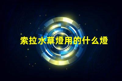 索拉水草燈用的什么燈珠