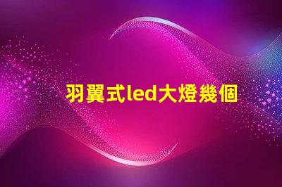 羽翼式led大燈幾個燈珠