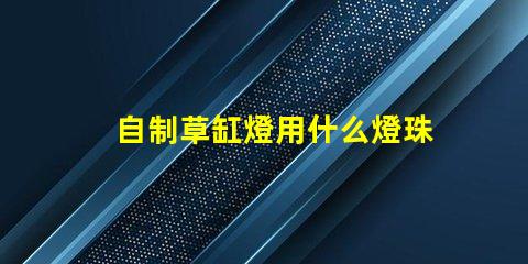 自制草缸燈用什么燈珠好