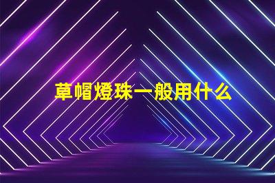 草帽燈珠一般用什么