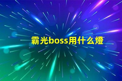 霸光boss用什么燈珠