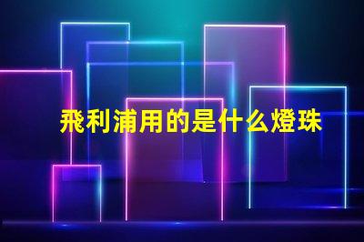 飛利浦用的是什么燈珠